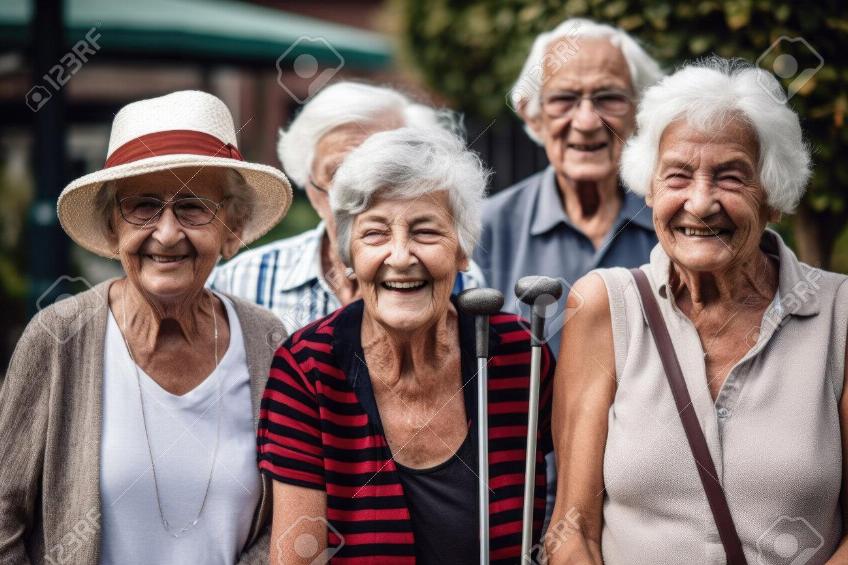 A group of Senior Citizens smilling