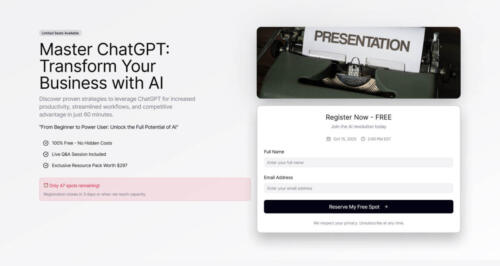 Webinar Registration Landing Page Desktop Hero