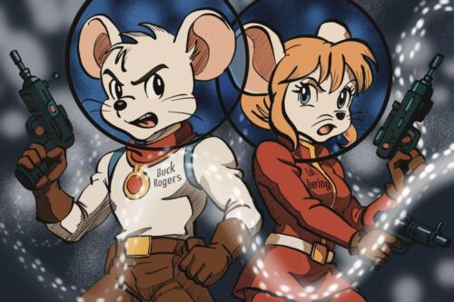 Buck Rogers and Col. Wilma Deering ready for battle.