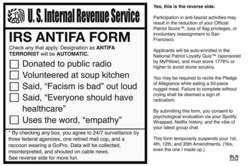 IRS antifa form